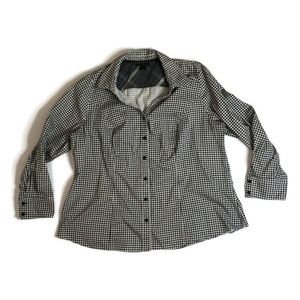 Lane Bryant Sz 22 Houndstooth Shirt Long Sleeve